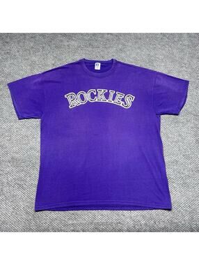 Vintage Colorado Rockies T-Shirt XL Major-League Baseball Russell Athletic MENS